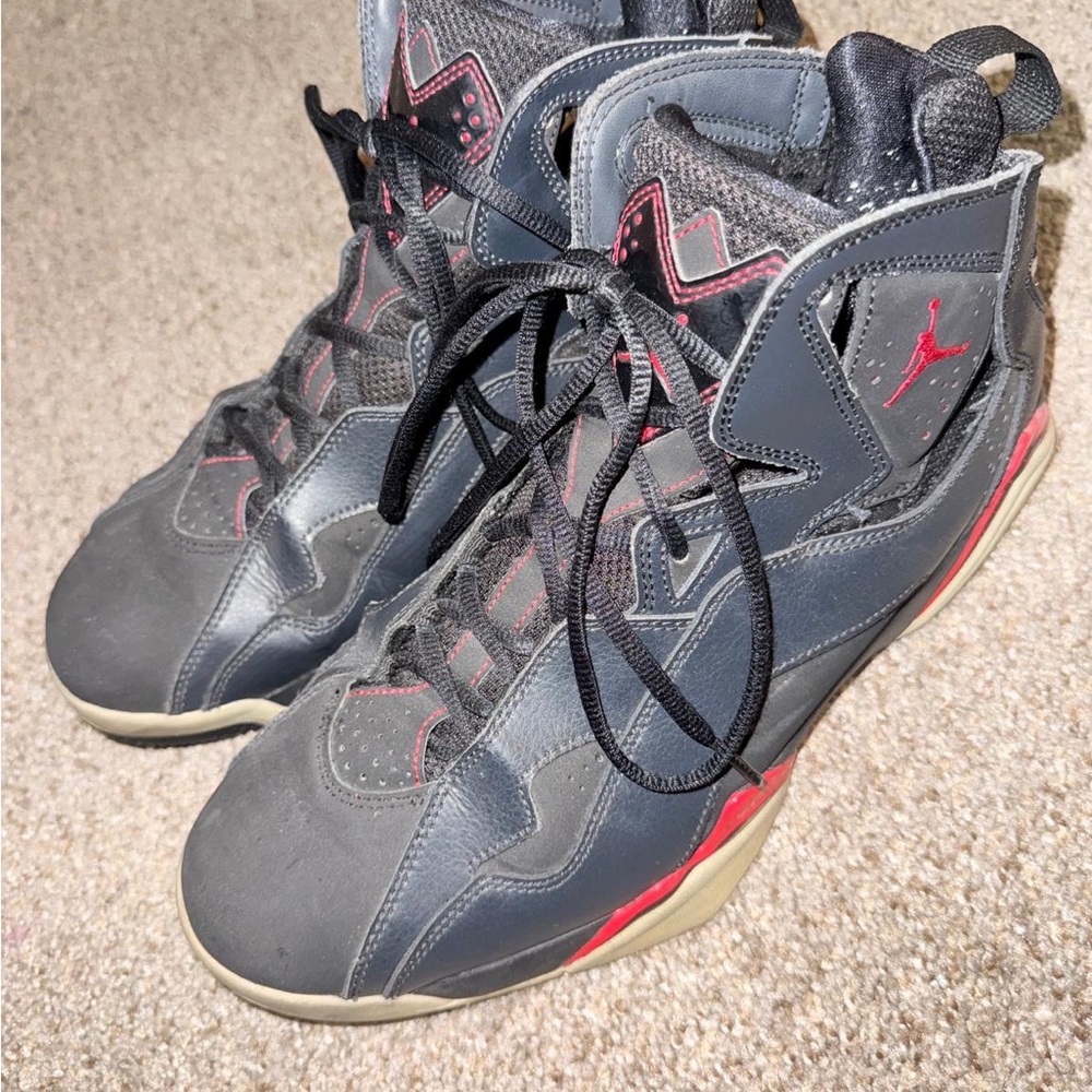 Nike Gray and Red High-Top Sneakers